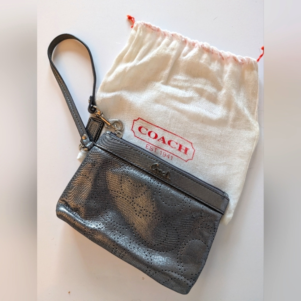 Coach Metallic Wristlet